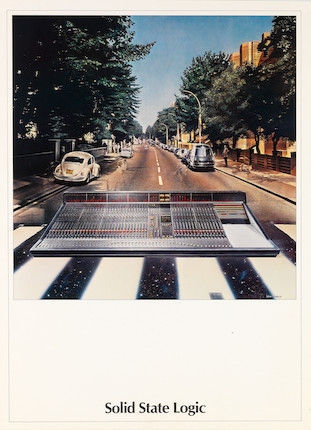 The Beatles 1983 Abbey Road Studios Solid State logic Studio Console Promotional Poster From The Estate If Iain MacMillan