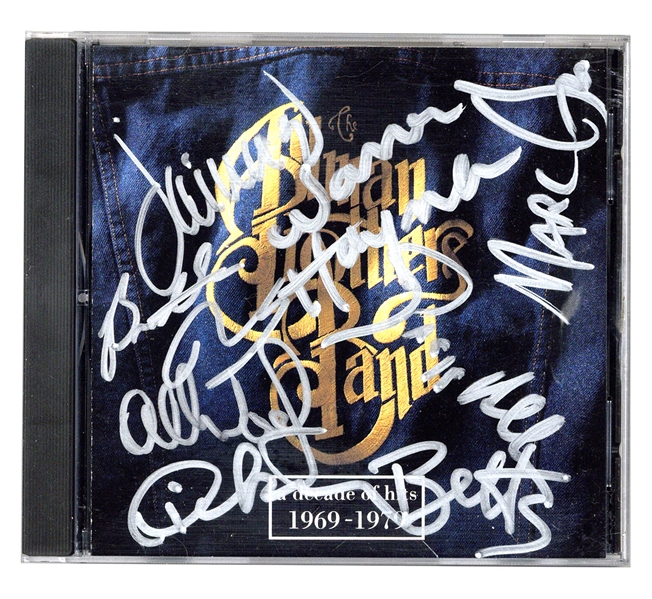 Allman Brothers Band Signed “A Decade of Hits” CD Cover (REAL)
