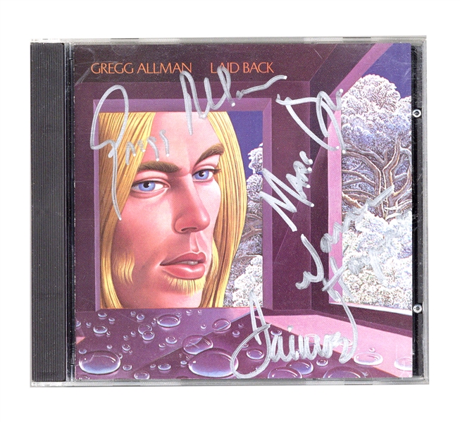 Allman Brothers Band Signed “Laid Back” CD Cover