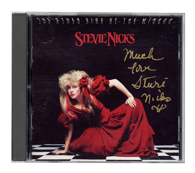Stevie Nicks Signed “The Other Side of the Mirror” CD Cover (REAL)