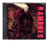 The Ramones Band Signed “Brain Drain” CD Cover (REAL)