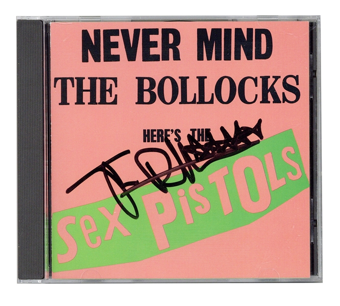 Johnny Rotten Signed “Nevermind the Bollocks” CD Cover (REAL)