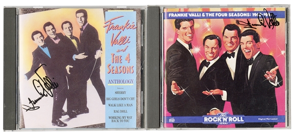 Frankie Valli Signed “The Rock N Roll Era: Frankie Valli & the Four Seasons: 1962-1967” & “Anthology” CD Covers (2)