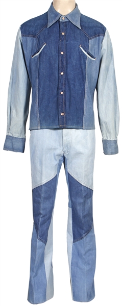 Elvis Presley Early 1970s Owned & Worn Custom Faded Glory Two-Piece Denim Outfit
