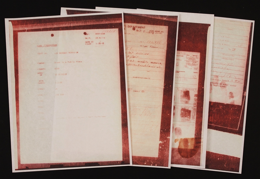 Lot Detail Jim Morrison 1968 Las Vegas Arrest Archive