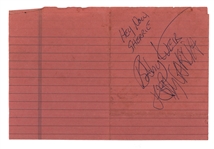 The Grateful Dead Jerry Garcia & Bobby Weir Signed Notebook Paper (JSA & REAL)