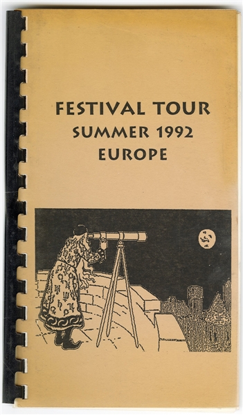 Bob Dylan Original "Festival Tour Summer 1992 Europe" Concert Tour Itinerary