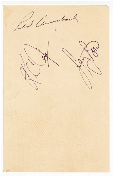 Larry Bird, Red Auerbach and K.C. Jones Signatures