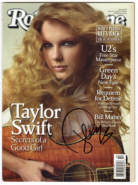 Taylor Swift Signed “Rolling Stone” Magazine Cover (REAL)
