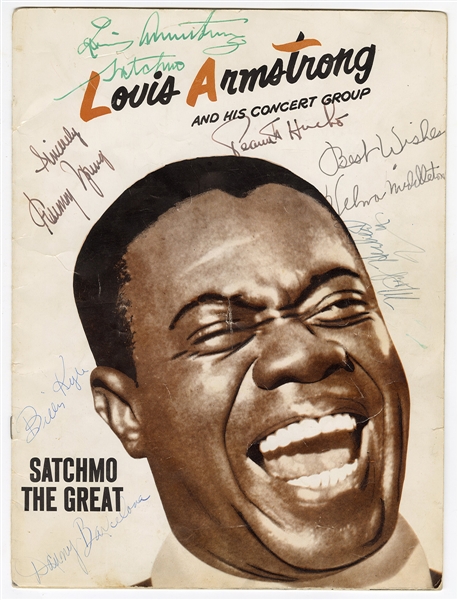 Louis Armstrong Satchmo Signed Circa 1952 Concert Program
