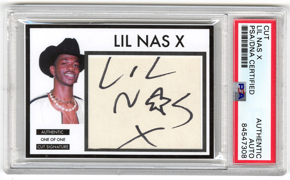 Lil Nas X Encapsulated Cut Signature (PSA/DNA)