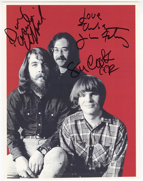 Creedence Clearwater Revival Doug Cliford, John Fogerty and Stud Cook Signed Photograph