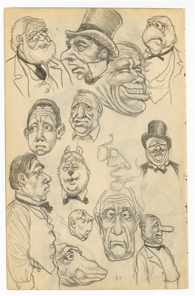 Lot Detail - Robert Crumb Original Pencil Sketches with Hand-Annotation ...