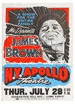 James Brown Signed Replica “NY Apollo Theatre” Concert Poster
