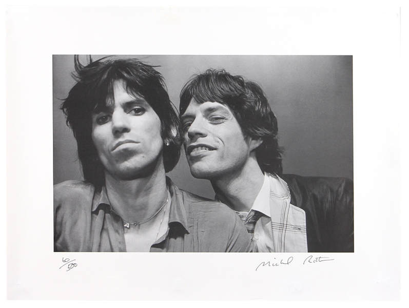 Keith Richards and Mick Jagger May 1978 Original Oversized Photograph Signed By Photographer Michael Putland (60/500)
