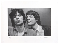 Keith Richards and Mick Jagger May 1978 Original Oversized Photograph Signed By Photographer Michael Putland (60/500)