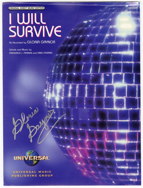 Gloria Gaynor Signed “I Will Survive” Original Sheet Music