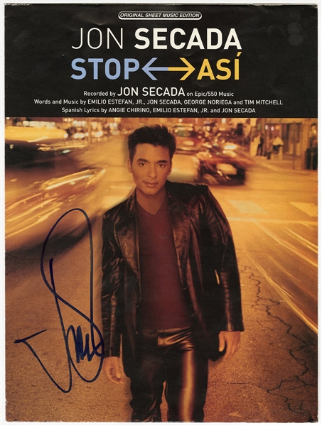 Jon Secada Signed “Stop/Asi” Original Sheet Music