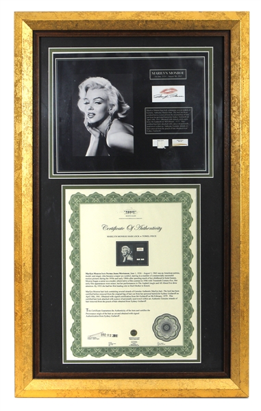 Marilyn Monroe Lock of Hair Display