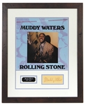Muddy Waters Signed Cut Display