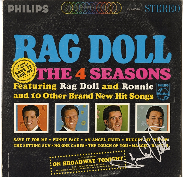 Frankie Valli & The 4 Seasons Signed “Rag Doll” & “Working My Way Back To You” Albums (2)