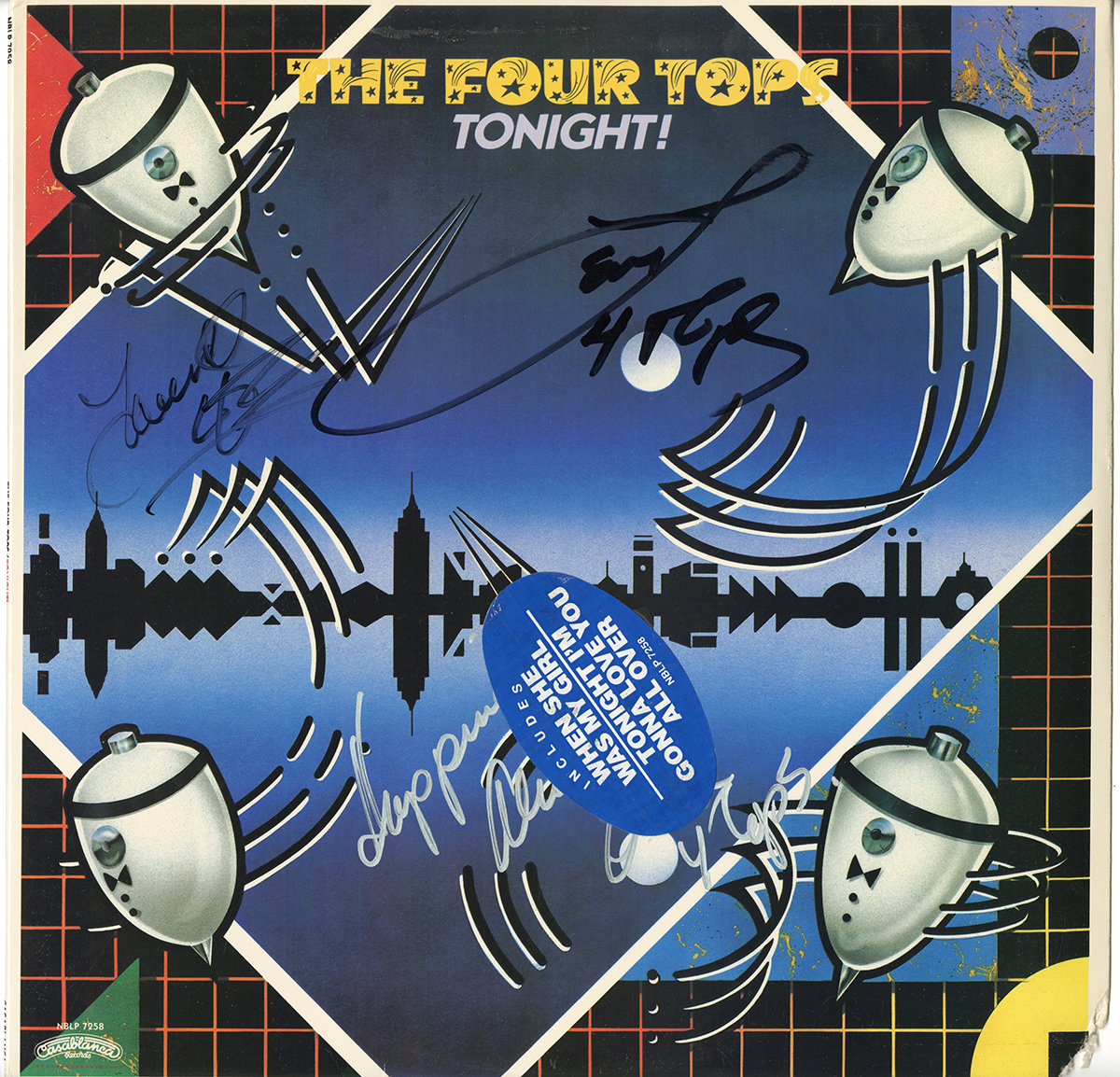 Lot Detail - Four Tops Signed “Tonight!” Album (REAL)