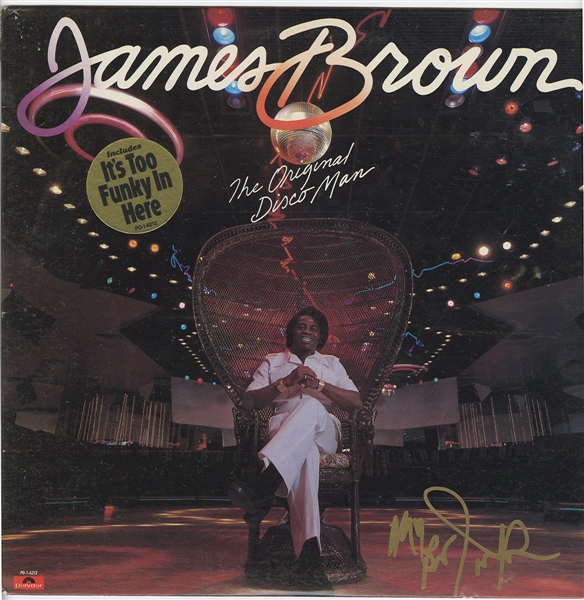 James Brown Signed “The Original Disco Man” Album (REAL)