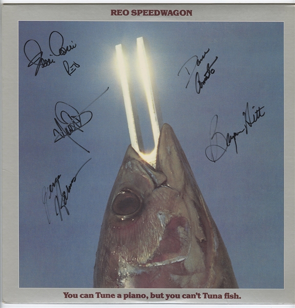 REO Speedwagon Signed “You Can Tune a Piano, but you Can’t Tuna Fish” Album (REAL)