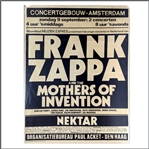 Frank Zappa 1973 Amsterdam Concert Poster