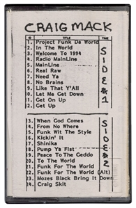 Craig Mack Unreleased "Project Funk Da World" Original Cassette Demo Featuring “Let Me Get Down” with The Notorious B.I.G.