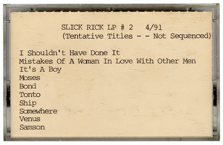 Slick Rick Early April 1991 Cassette Demo of "The Rulers Back" With 2 Unreleased Songs “Somewhere” & “Samson”
