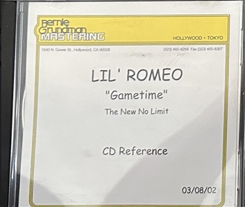 Lil Romeo "Gametime" CD Reference With Unreleased Tracks (No Limit Records)