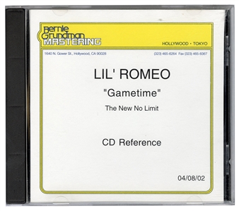 Lil Romeo "Gametime" Bernie Grundman Mastering CD Reference #2 With 4 Unreleased Tracks (No Limit Records)