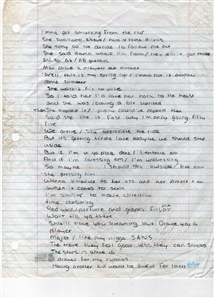 Drake Unreleased Handwritten Lyrics (Beckett)