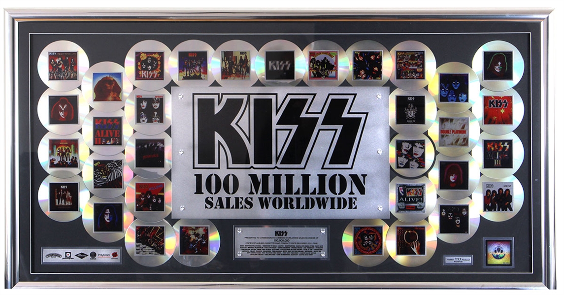 KISS Lifetime Achievement Entire Catalog Oversize 4FT 100 Million Worldwide Sales Award