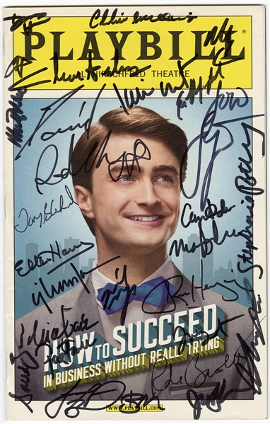 "How to Success in Business Without Really Trying" 2011 Broadway Revival Cast Signed Playbill