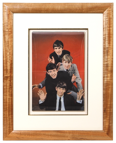 The Beatles Signed Oversized 1963 Color Dezo Hoffman PYX Centerfold Magazine Photograph (REAL)