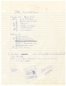 Tupac Shakur Handwritten & Signed “R U Still Down?” Album Tracklist - Including Ghetto Heaven Original Drawing