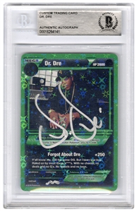 Dr. Dre Signed Custom Holographic Pokémon Card (Beckett)