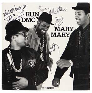 Run-D.M.C. Signed “Mary Mary” 12-Inch Single