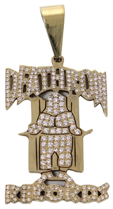 Death Row Records Pendant Commissioned by Death Row Records, 14KT Gold & Diamonds