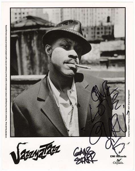 Guru From Gang Starr Signed "Jazzmatazz" Promotional Photograph