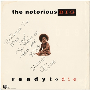 The Notorious B.I.G. Signed “Ready to Die” Album Flat with Incredible “Jr. Mafia” Inscription (JSA)