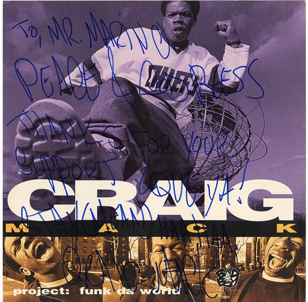 Craig Mack Signed with a Lengthy Inscription “Project: Funk Da World” Album Flat