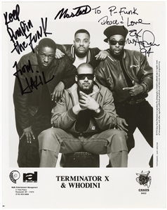 Terminator X & Whodini Signed & Inscribed Promotional Photograph