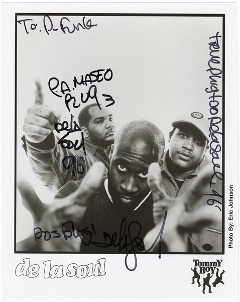 De La Soul Signed & Inscribed Promotional Photograph