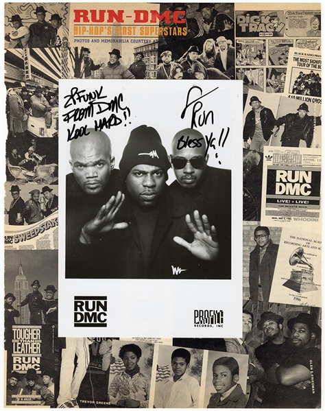 Run-D.M.C. Signed & Inscribed Promotional Photograph