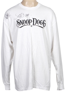 Snoop Dogg Signed Long Sleeved T-Shirt With Incredible Weed Drawing By Snoop Dogg Himself!