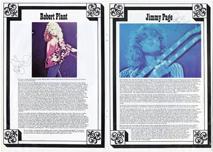 Led Zeppelin Historic Original Band Signed 1975 Earls Court Concert Program (JSA)