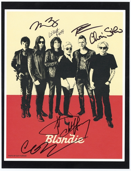 Blondie Band Signed Publicity Picture Photograph with Martha and the Muffins Signed "Then Again" CD Insert (REAL)